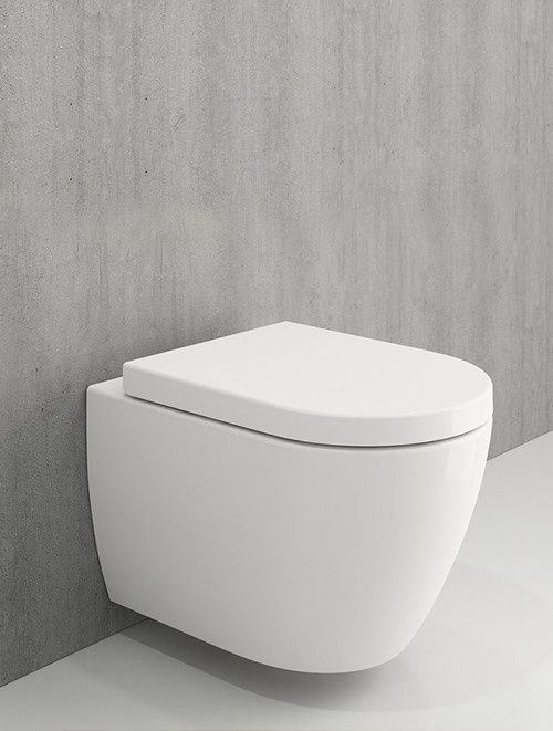 Hangtoilet Vitra Bianco Glans Wit (inclusief softclose zitting)