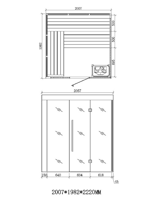 Sauna AWT E1205 met infrarood