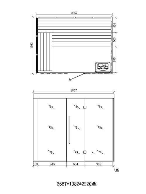 Sauna AWT E1205 met infrarood