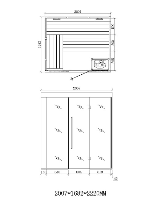 Sauna AWT E1205 met infrarood