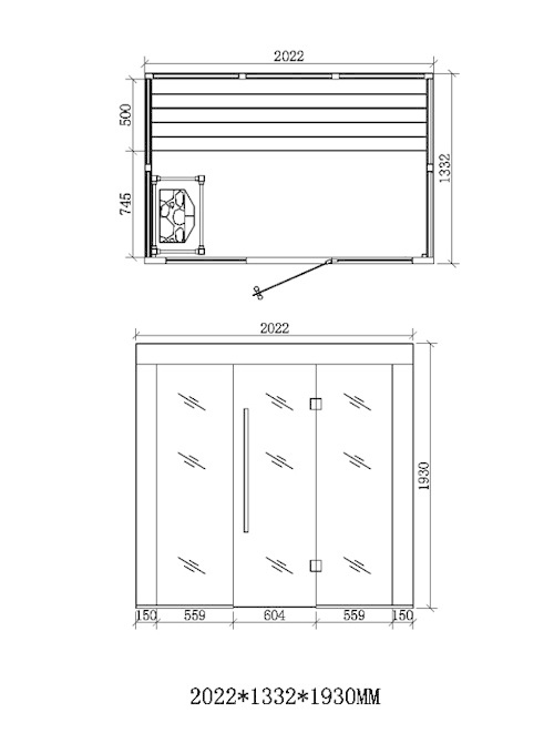 Sauna AWT E1203 met infrarood