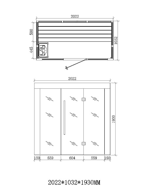 Sauna AWT E1203 met infrarood