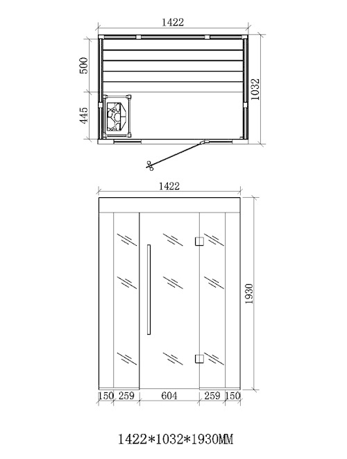 Sauna AWT E1203 met infrarood