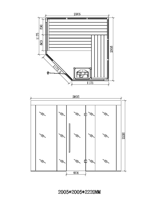 Sauna AWT E1201 met infrarood