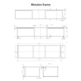Solid Surface wastafel met stalen frame