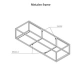 Solid Surface wastafel met stalen frame