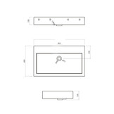 StoneArt Solid Surface Wastafel LP4508ZK (zonder kraangat)