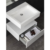 Wastafel Set LP4506 Zonder Kraangat Solid Surface 60 centimeter