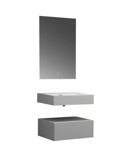 Wastafel Set LP4506 Zonder Kraangat Solid Surface 60 centimeter