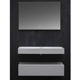 Wastafel Set LP4510 Zonder Kraangat Solid Surface 100 centimeter