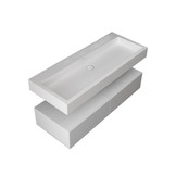 Wastafel Set LP4512 Zonder Kraangat Solid Surface 120 centimeter