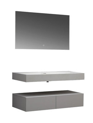 Wastafel Set LP4512 Zonder Kraangat Solid Surface 120 centimeter