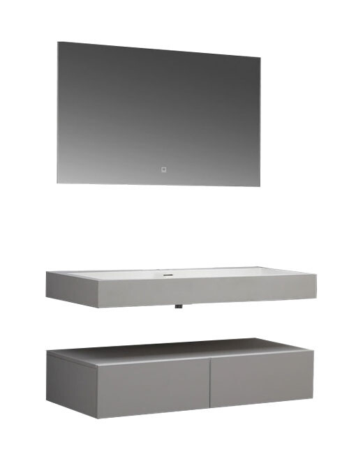 Wastafel Set LP4512 Zonder Kraangat Solid Surface 120 centimeter