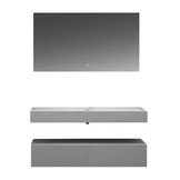 Wastafel Set LP4512 Zonder Kraangat Solid Surface 120 centimeter