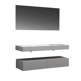 Wastafel Set LP4514 Zonder Kraangat Solid Surface 140 centimeter