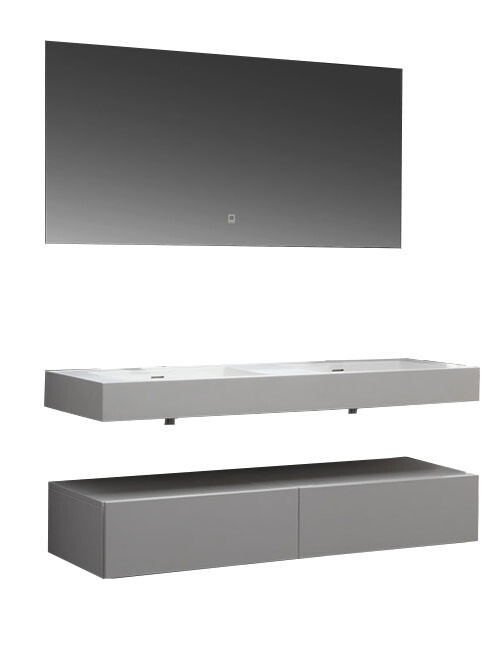 Wastafel Set LP4514 Zonder Kraangat Solid Surface 140 centimeter