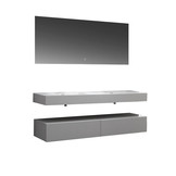 Wastafel Set LP4516 Zonder Kraangat Solid Surface 160 centimeter