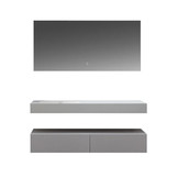 Wastafel Set LP4514L Zonder Kraangat Solid Surface 140 centimeter