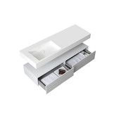 Wastafel Set LP4514L Zonder Kraangat Solid Surface 140 centimeter