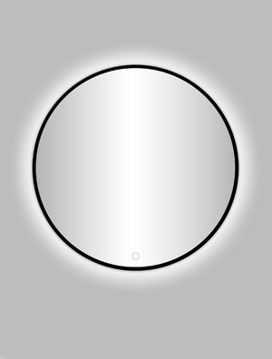 Belgairo Led Spiegel Rond Mat Zwart