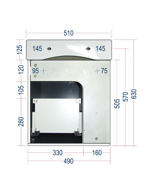 Fonteinmeubel Small 50 Mat Antraciet