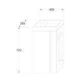 Fonteinmeubel Small 40 Mat Wit