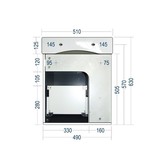 Fonteinmeubel Small 50 Mat Wit