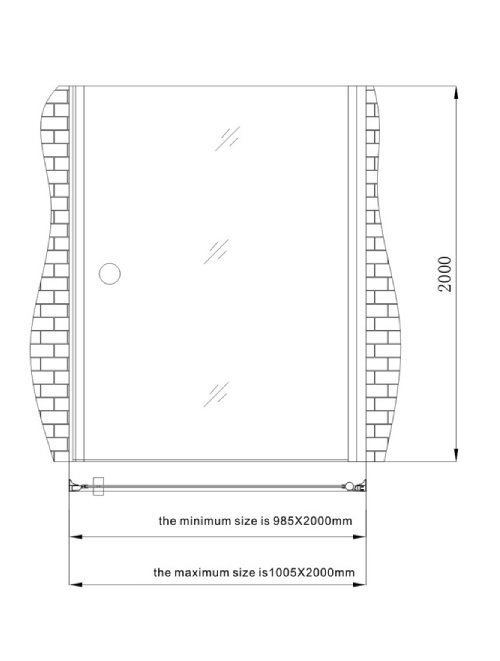 AWT Douche deur zwart