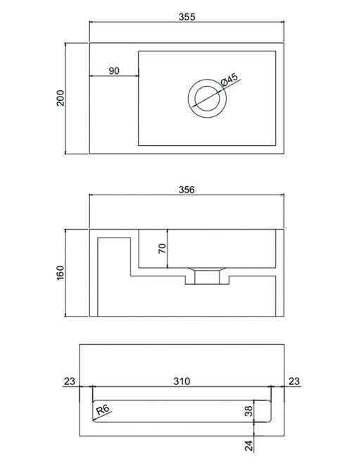 StoneArt LP101 Solid Fontein met Handdoekrek