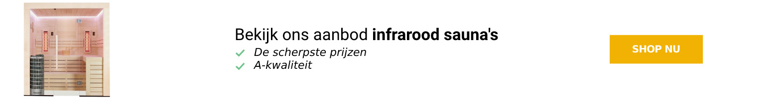 Infrarood sauna prijs banner