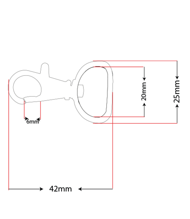 Paracorde D-Anneau Mousqueton 20MM