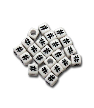 123Paracord Paracorde Hashtag Perles Blanc