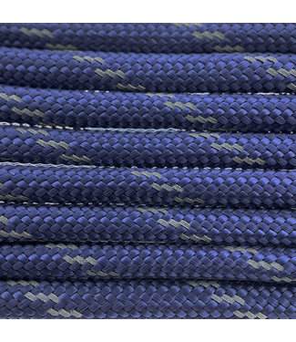 123Paracord Paracorde 550 type III Navy Bleu Reflective