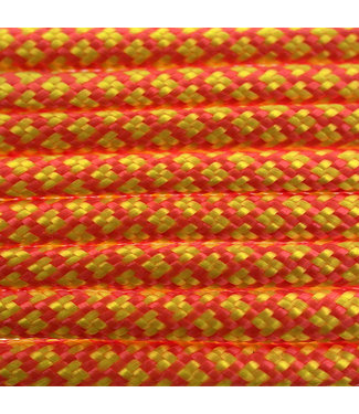 123Paracord Paracorde 550 type III Neon Orange / Neon Jaune Diamond