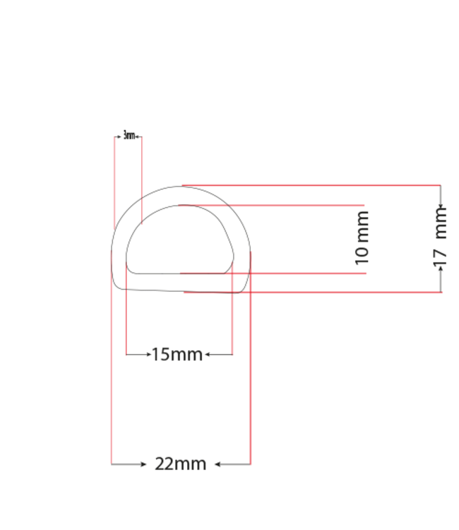 D-Anneau 15 X 3MM Nickel
