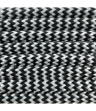 123Paracord Paracorde 550 type III Blanc / Noir Shockwave