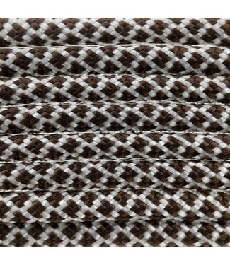 123Paracord Paracorde 550 type III Blanc / Walnut Diamond