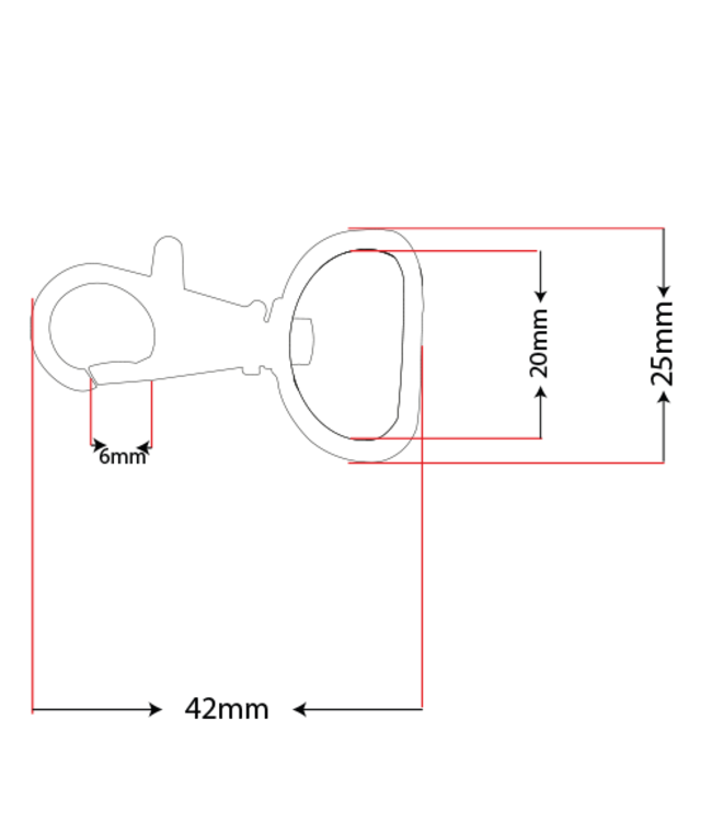 Paracorde D-Anneau Mousqueton 20MM