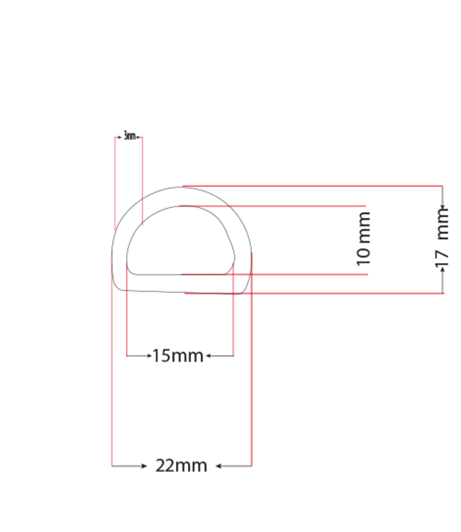 D-Anneau 15 X 3MM Nickel