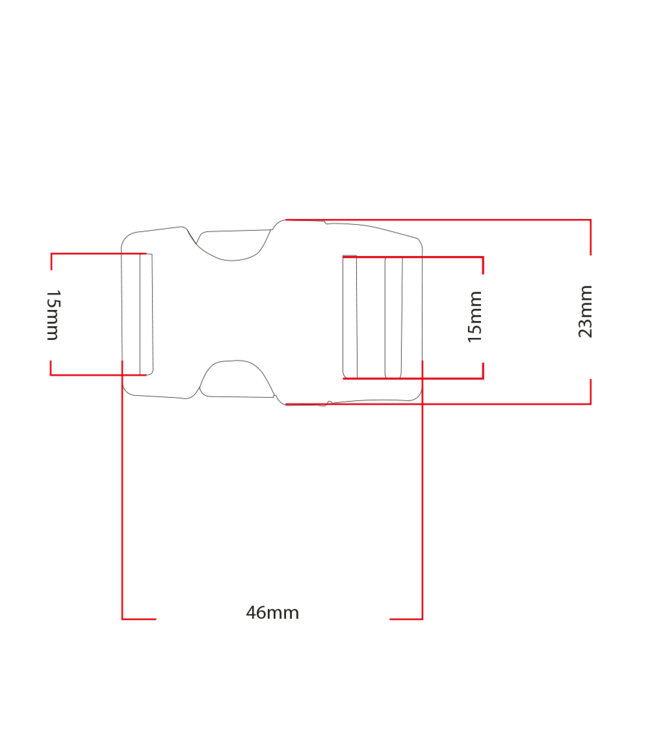 POM Boucle 15MM Noir
