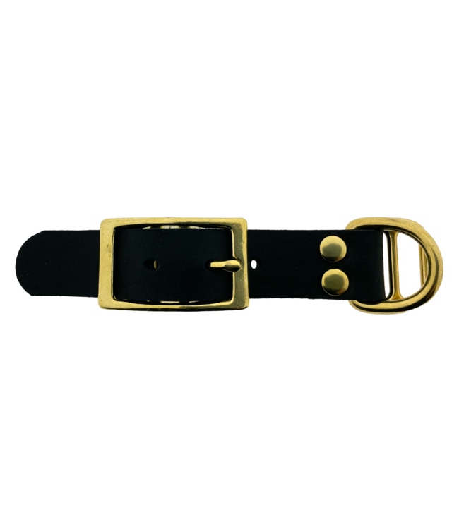 Adaptateur en cuir gras 25MM Noir/Brass
