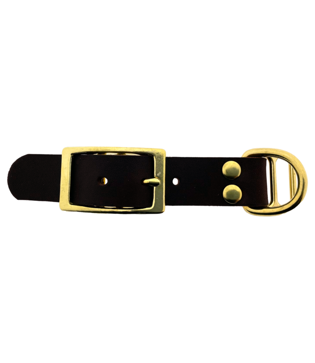 Adaptateur en cuir gras 25MM Marron/Brass