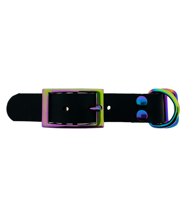 Adaptateur en cuir gras 25MM Noir/Neo-Chrome