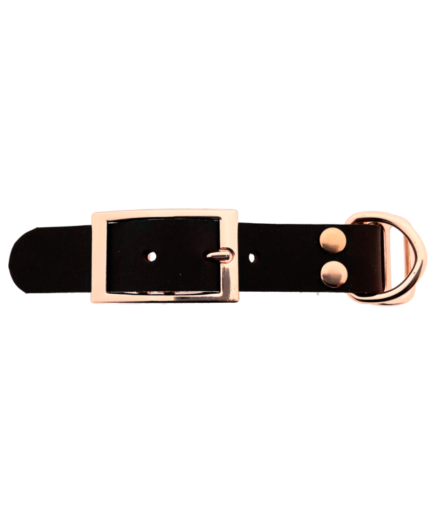 Adaptateur en cuir gras 25MM Marron/Or Rose