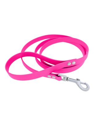 123Paracord Laisse pour chien Biothane Neon Rose Small