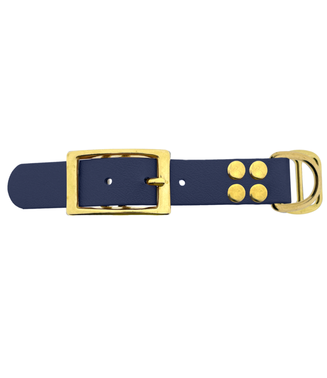 Adaptateur Biothane 25MM Navy Bleu/Brass