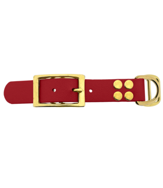 123Paracord Adaptateur Biothane 25MM Rouge/Brass