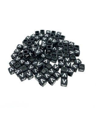 123Paracord Paracorde alphabet letter Perles Noir V