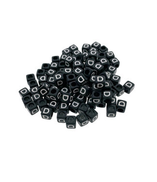 123Paracord Paracorde alphabet letter Perles Noir D