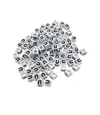 123Paracord Paracorde alphabet letter Perles Blanc U